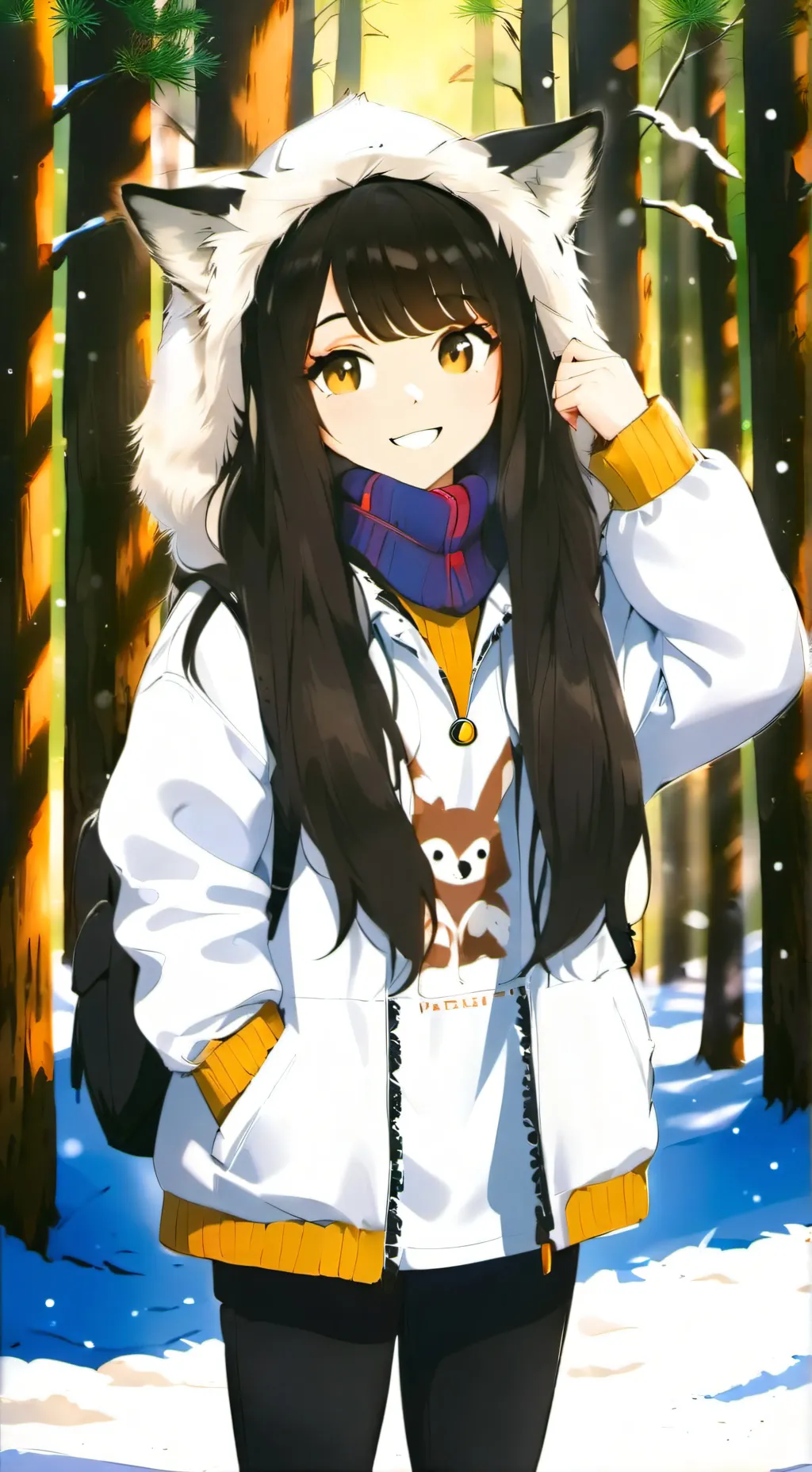 ai character: snowy 🌨️   background