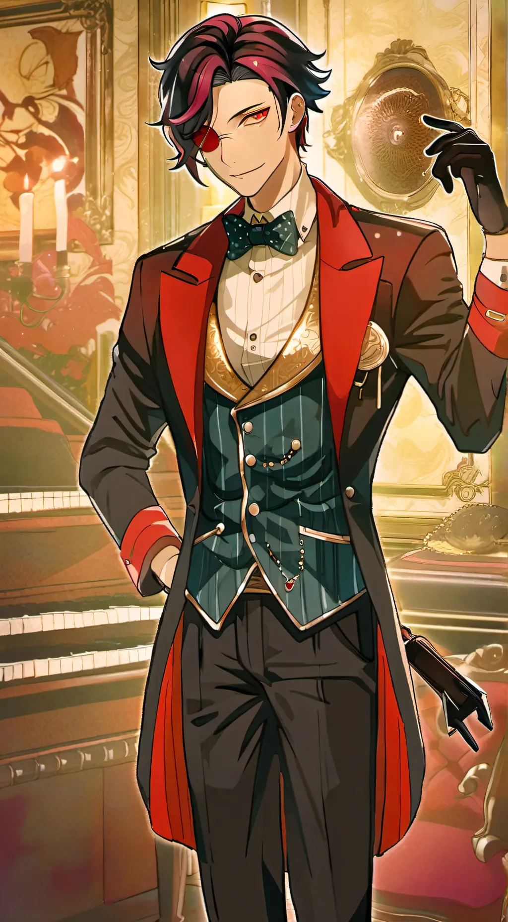 ai character: alastor  hartfelt  background