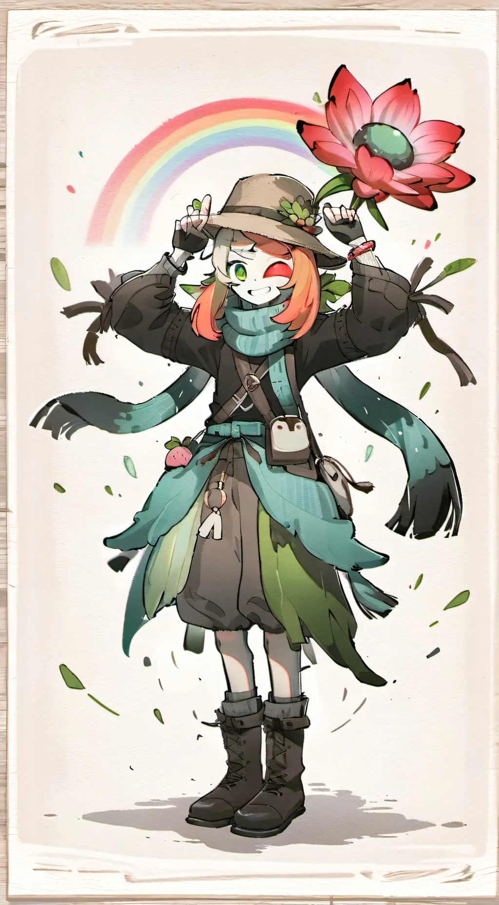 ai character: FlowerShell background