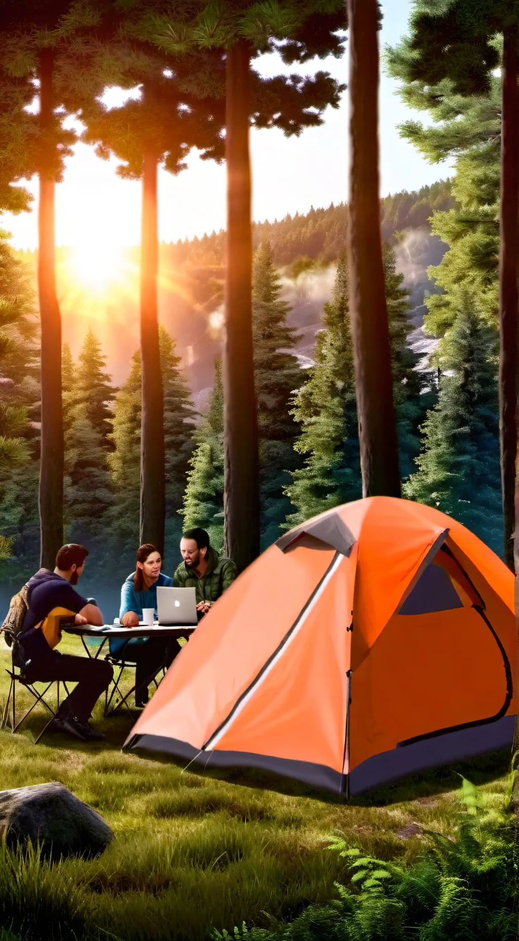 ai character: Fpe Camping background