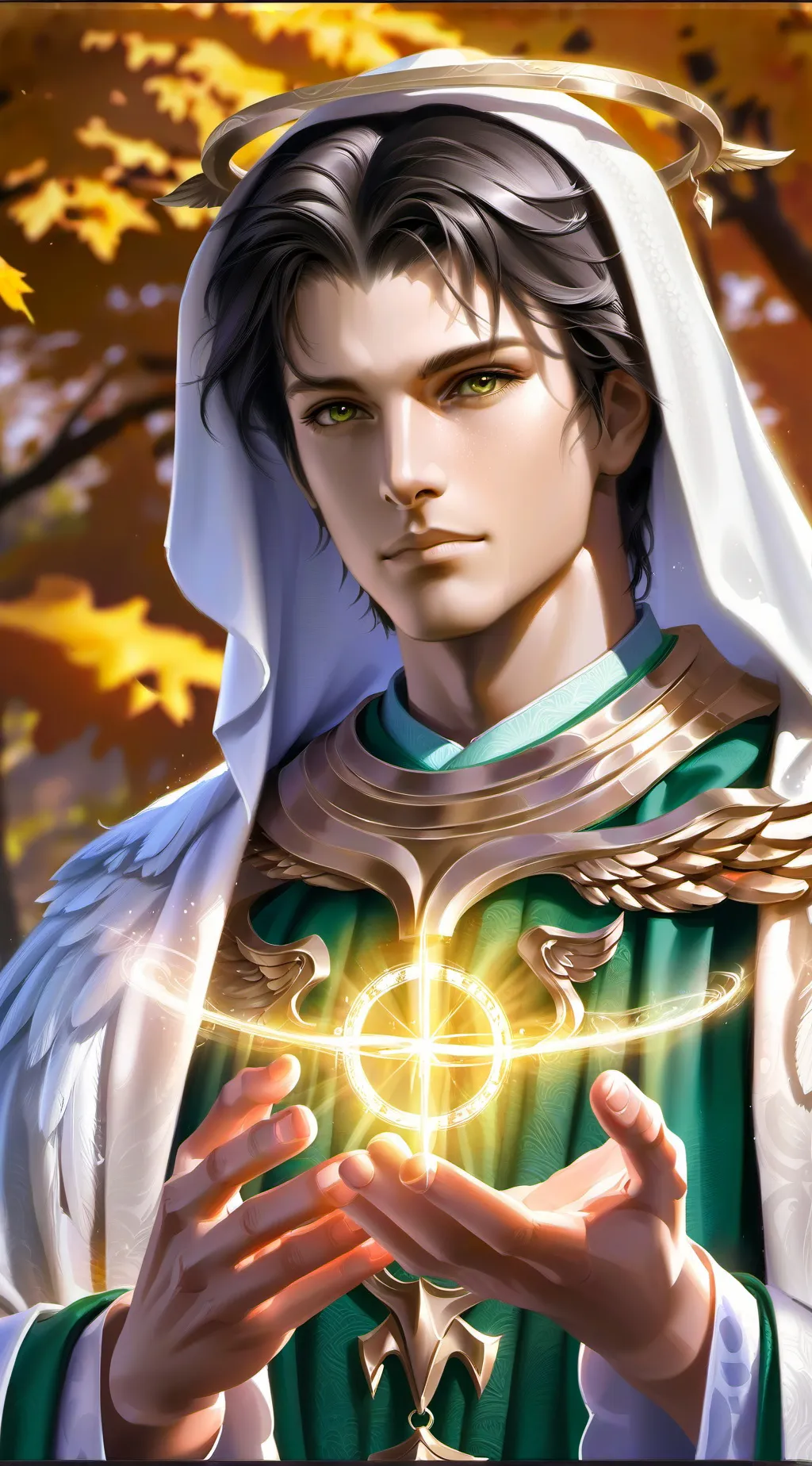 ai character: Archangel  Raphael background