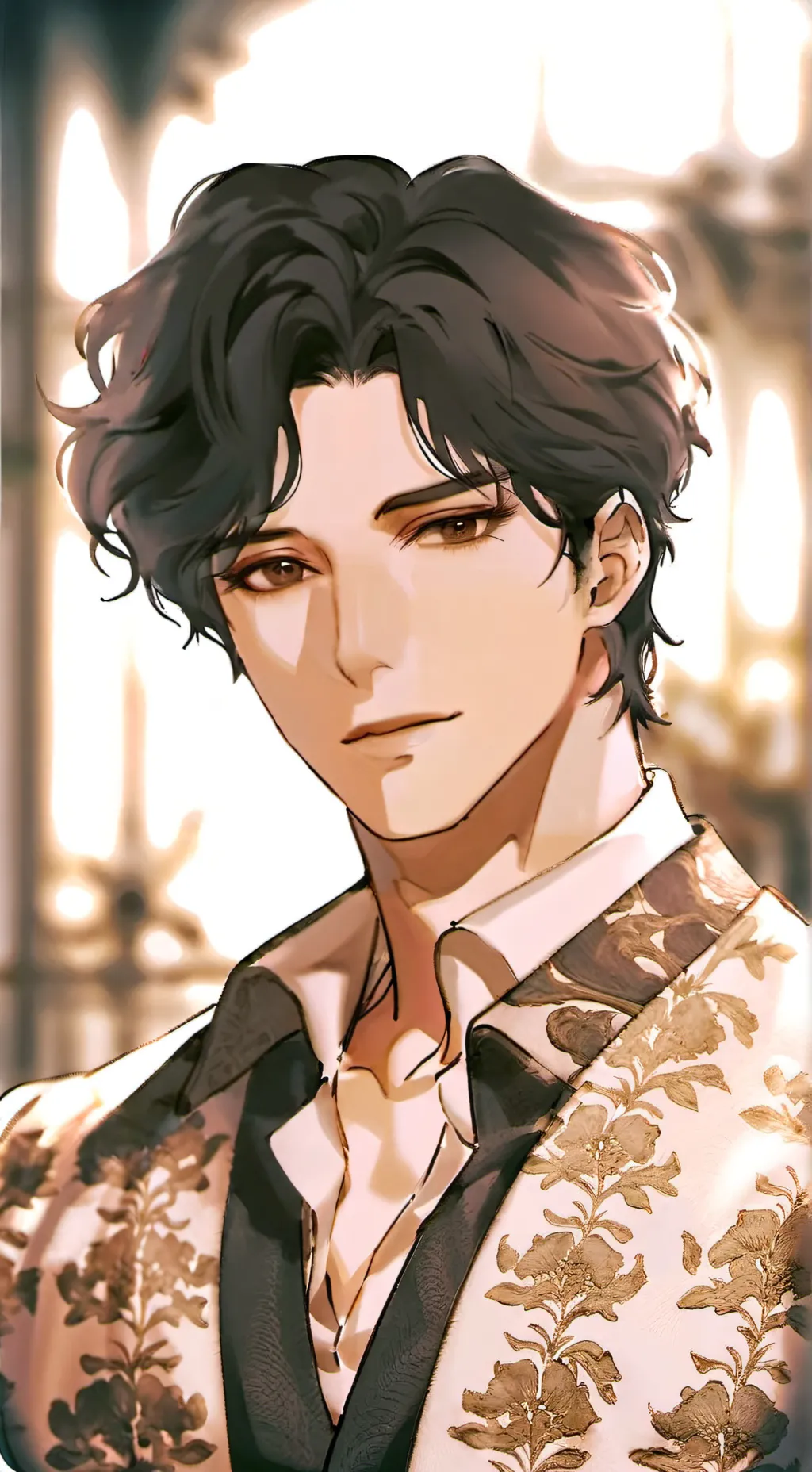 ai character: handsome man background
