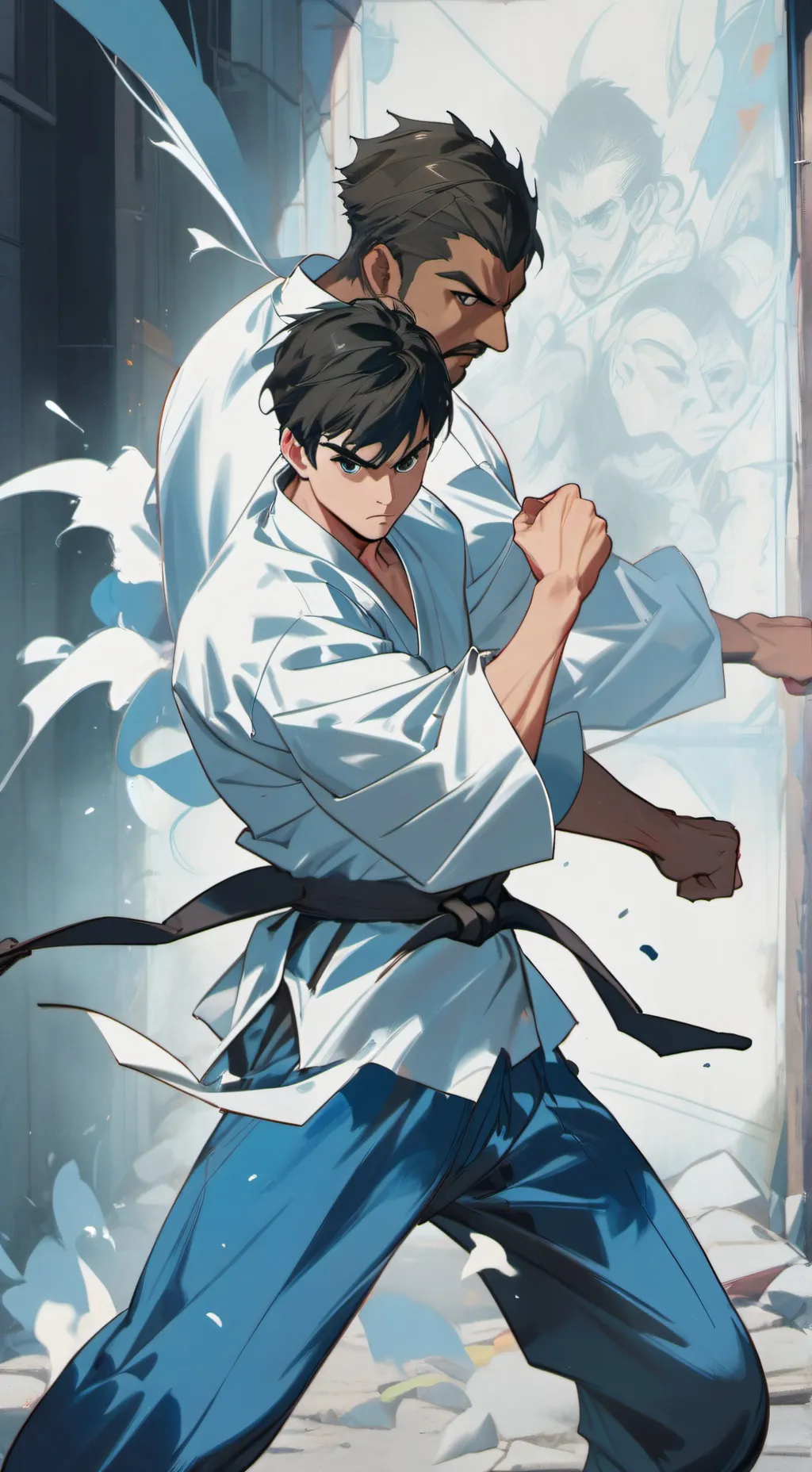 ai character: Fighting God.  background