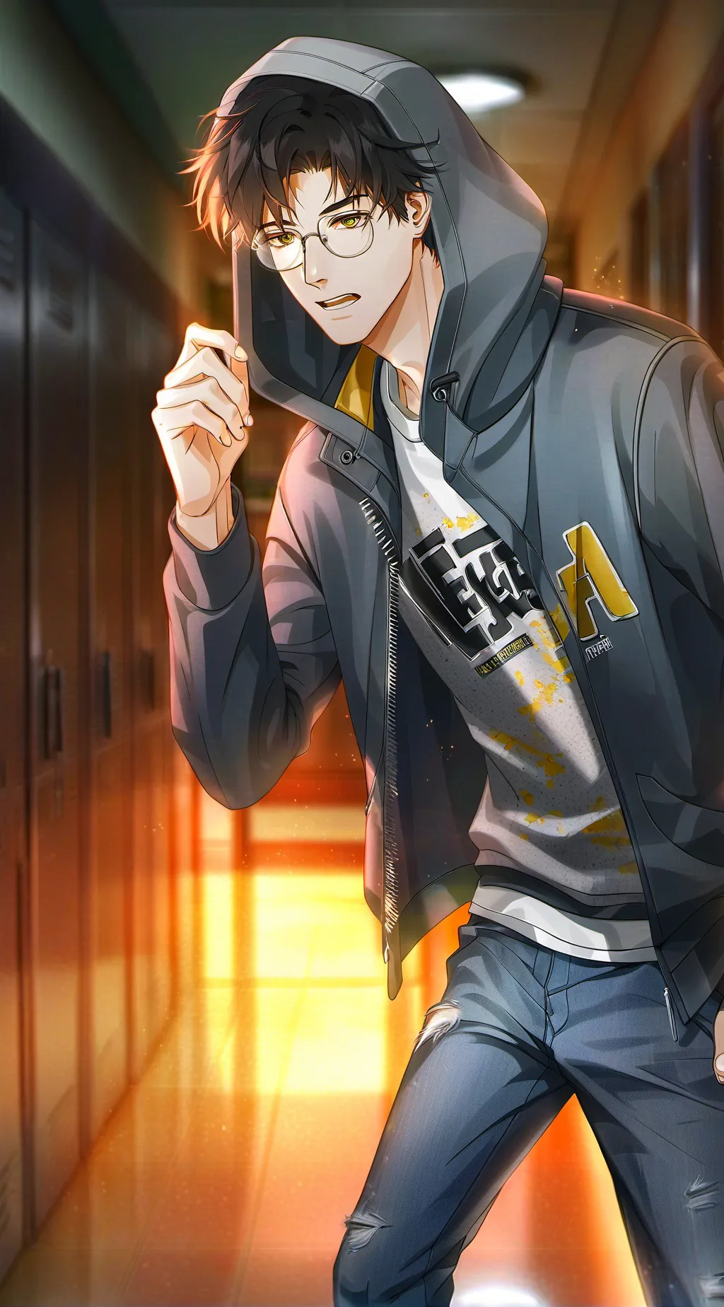 ai character: Aaron  background