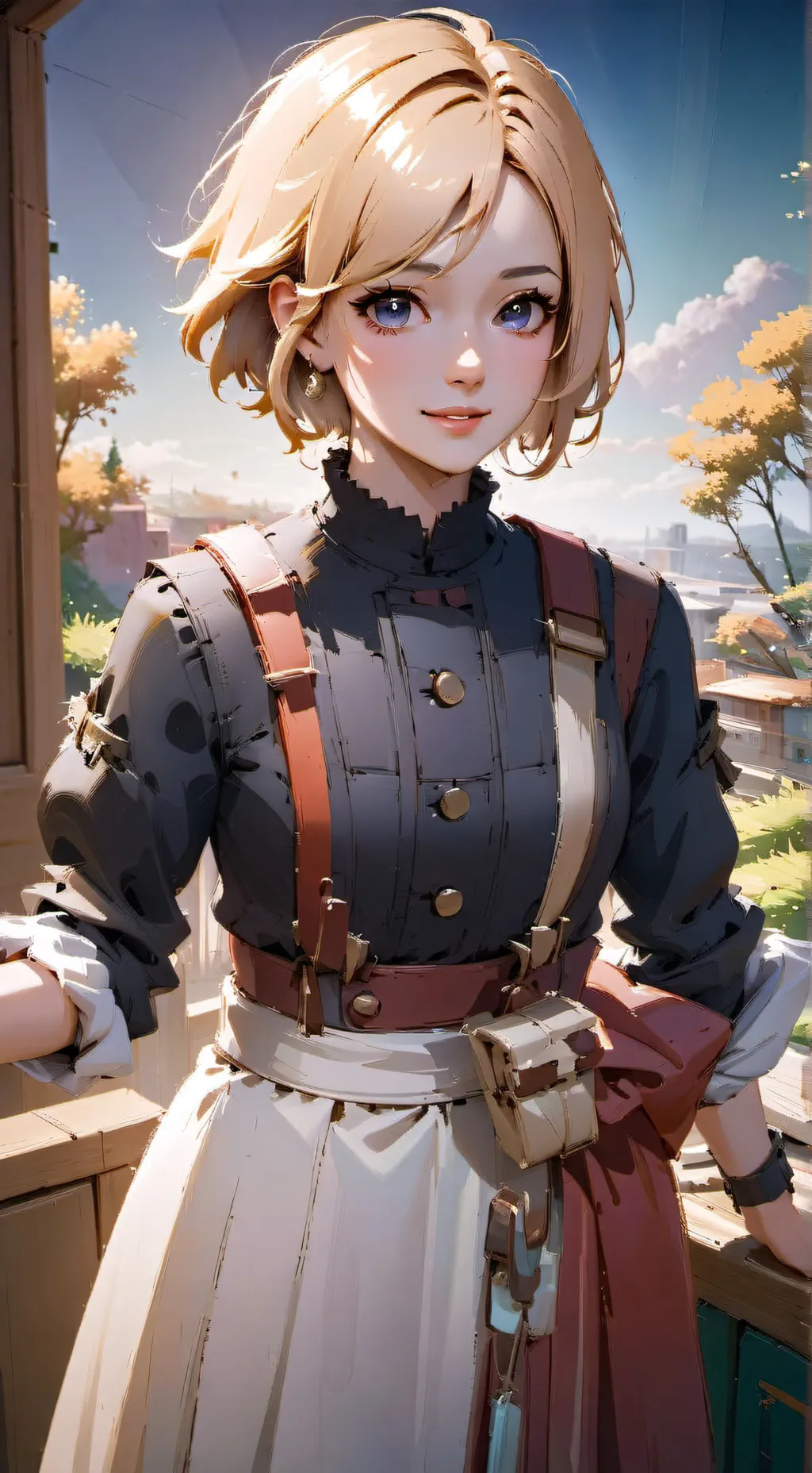 ai character: Ur castle maid background