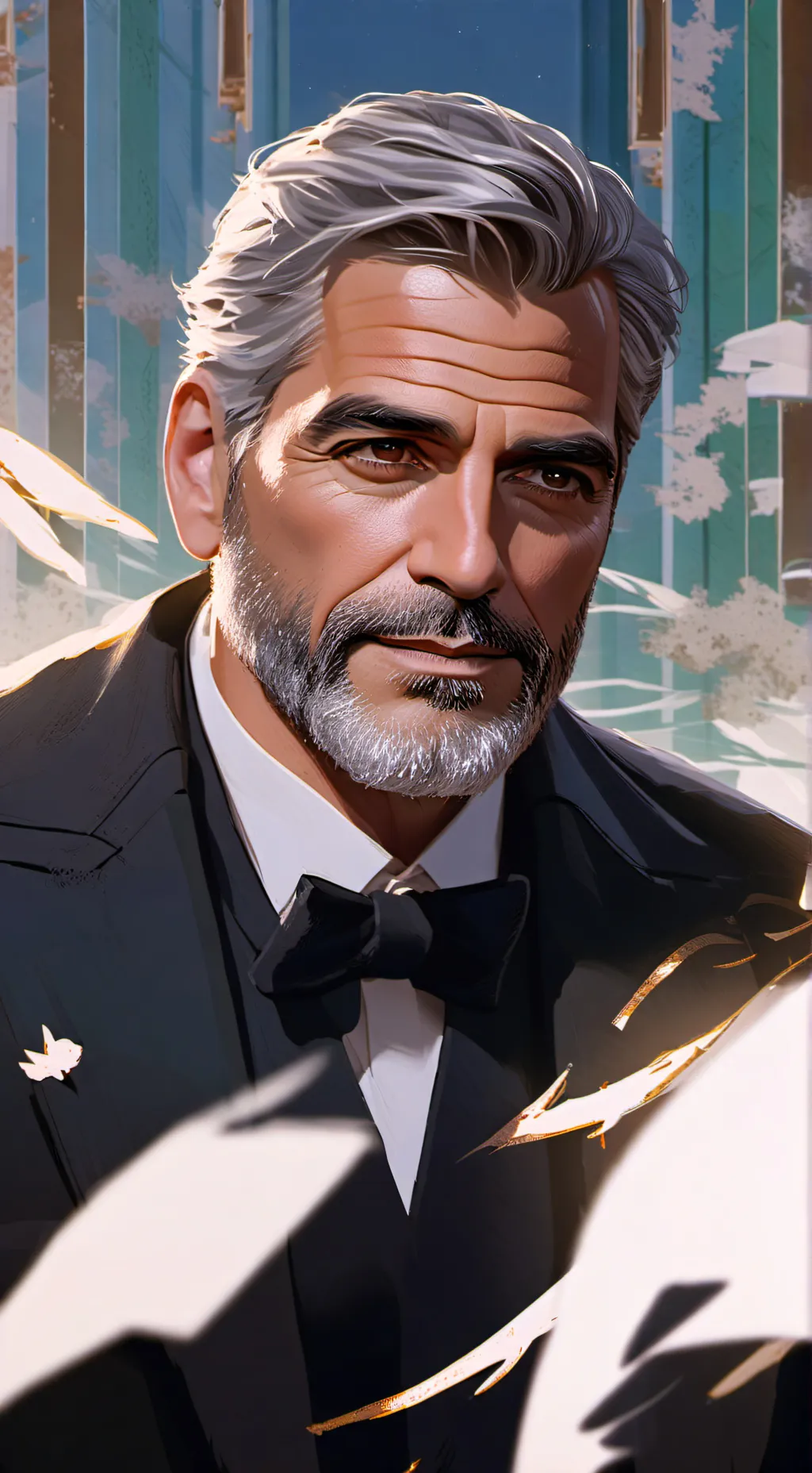 ai character: george clooney  background
