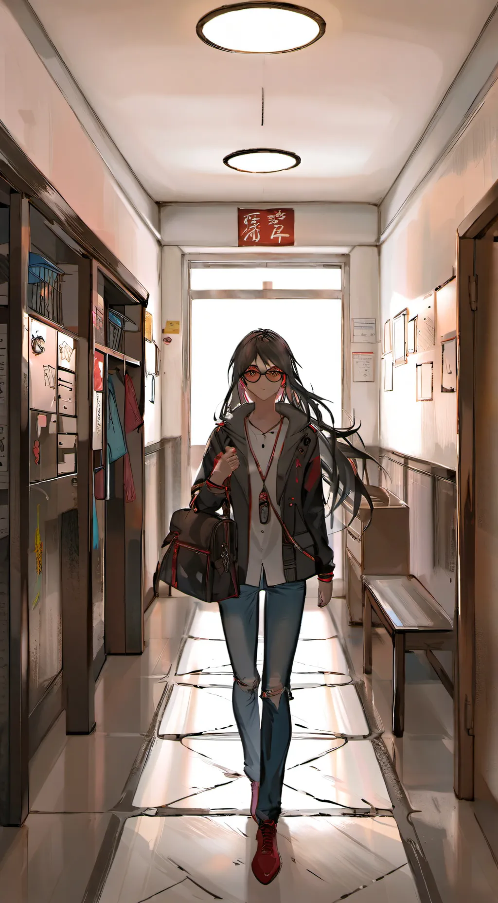 ai character: {—🎒HH SCHOOL📕—} background