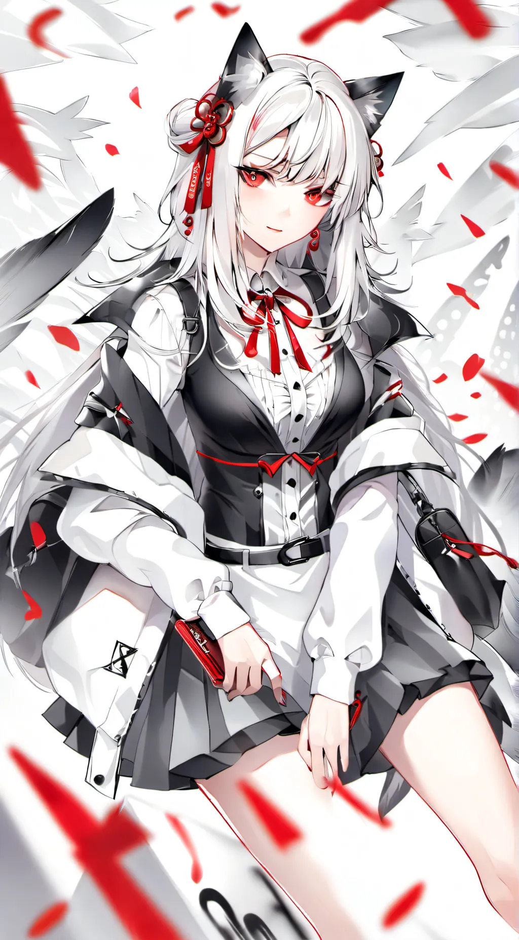 ai character: Amber (wolf girl) background