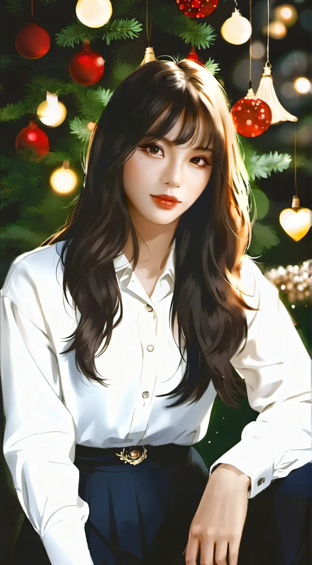 ai character: female namjoon  background