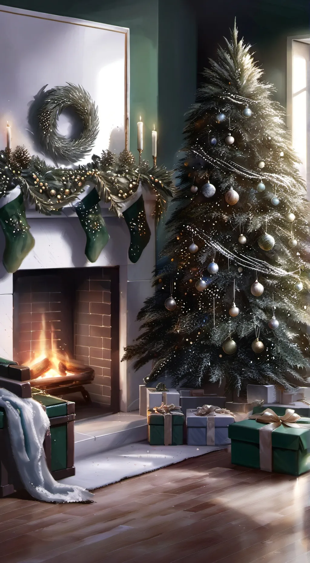 ai character: Hh Christmas 🎄  background