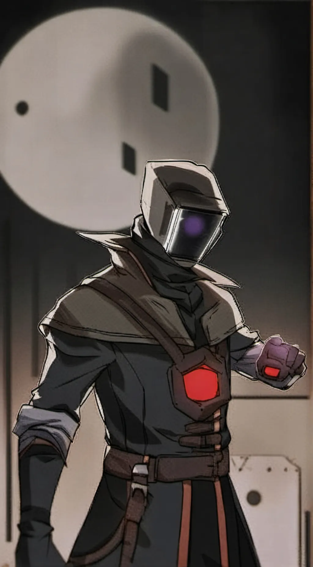 ai character: tv women+brown cam background