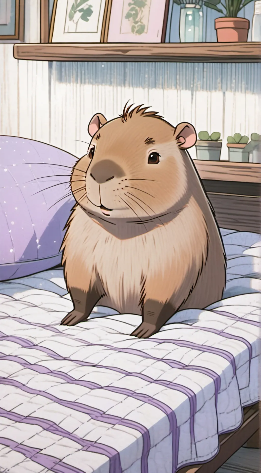 ai character: capibara carino background