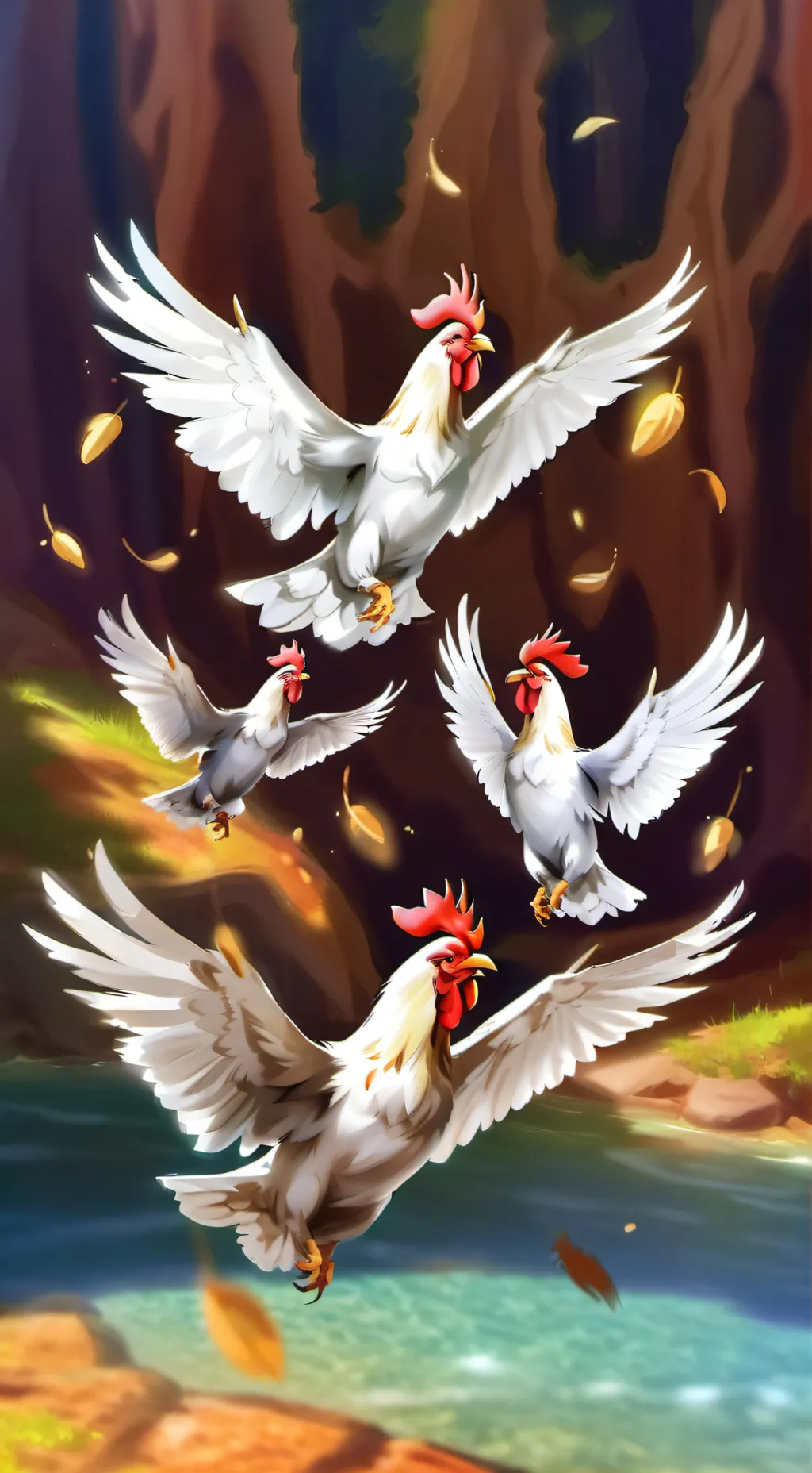 ai character: 10 chickens (4!) background