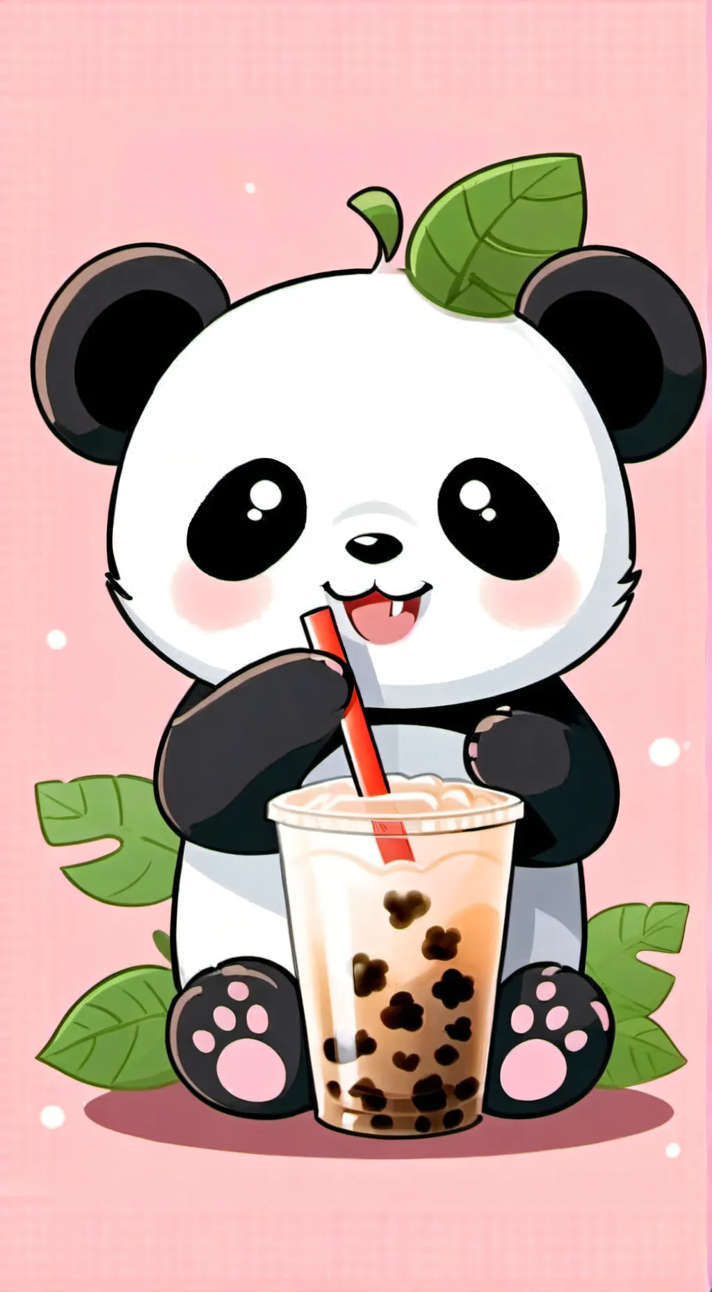 ai character: panda domestico  background