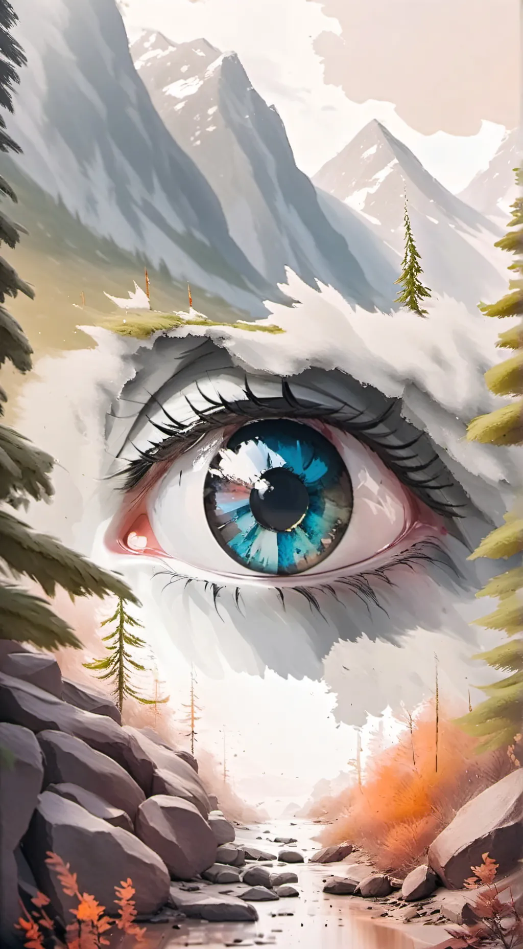 ai character: eye colors background