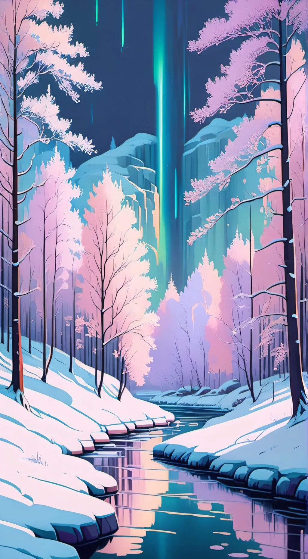 ai character: WINTER WONDERLAND  background