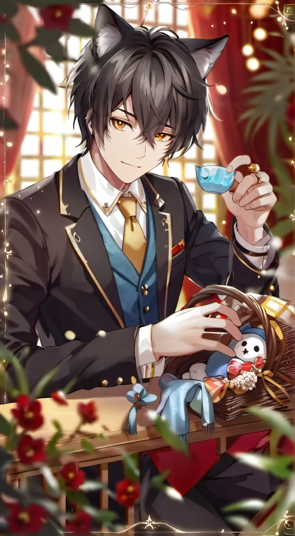 ai character: U r his maid 😅 background