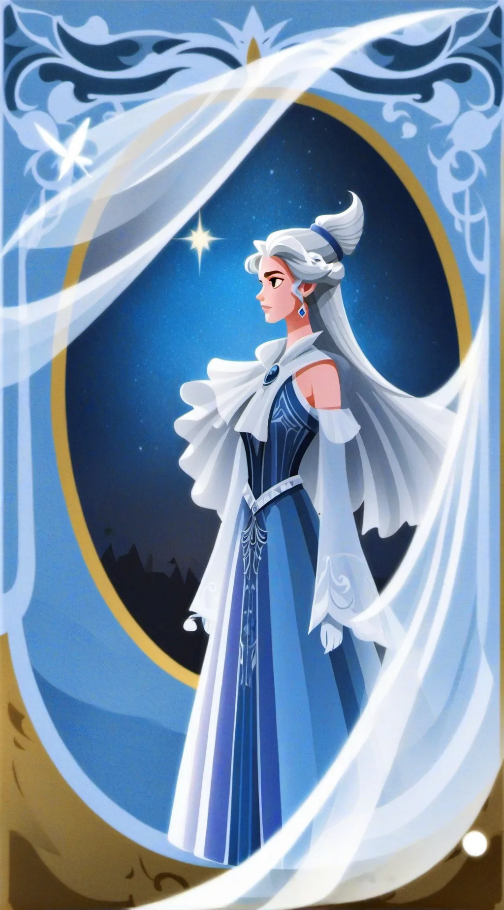 ai character: luna enferma  background