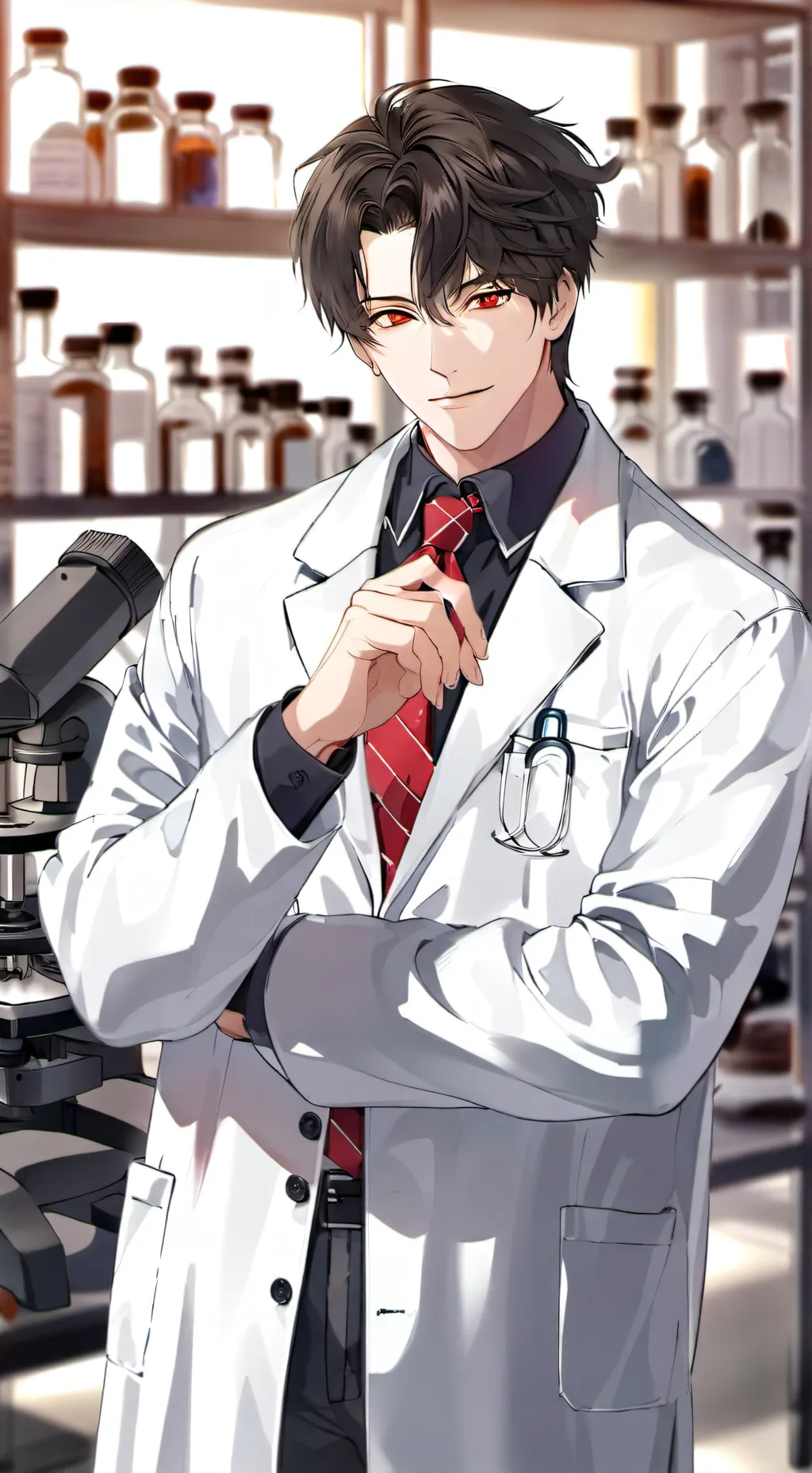 ai character: Hott Scientists background