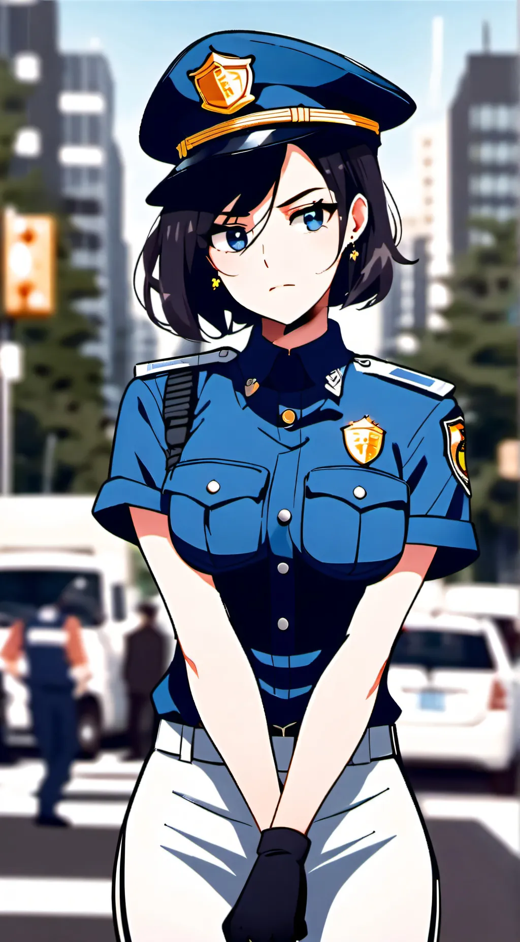 ai character: Una multa background