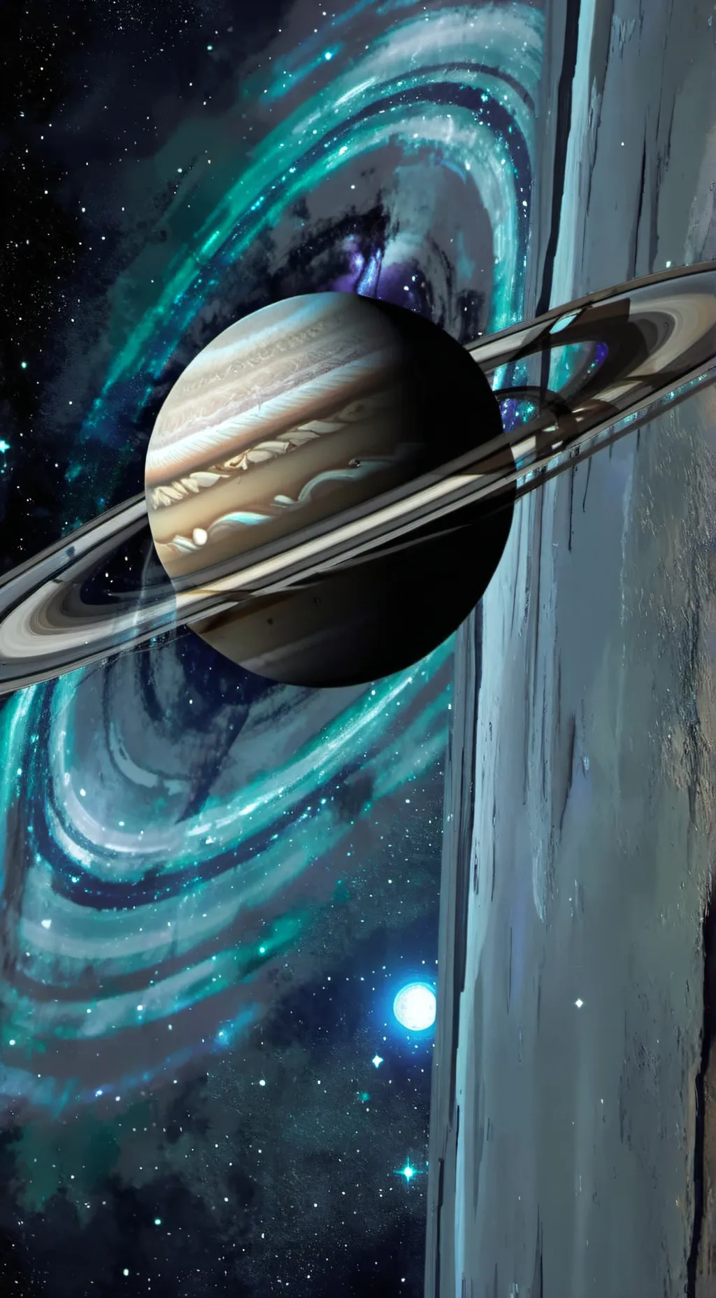 ai character: Saturn background