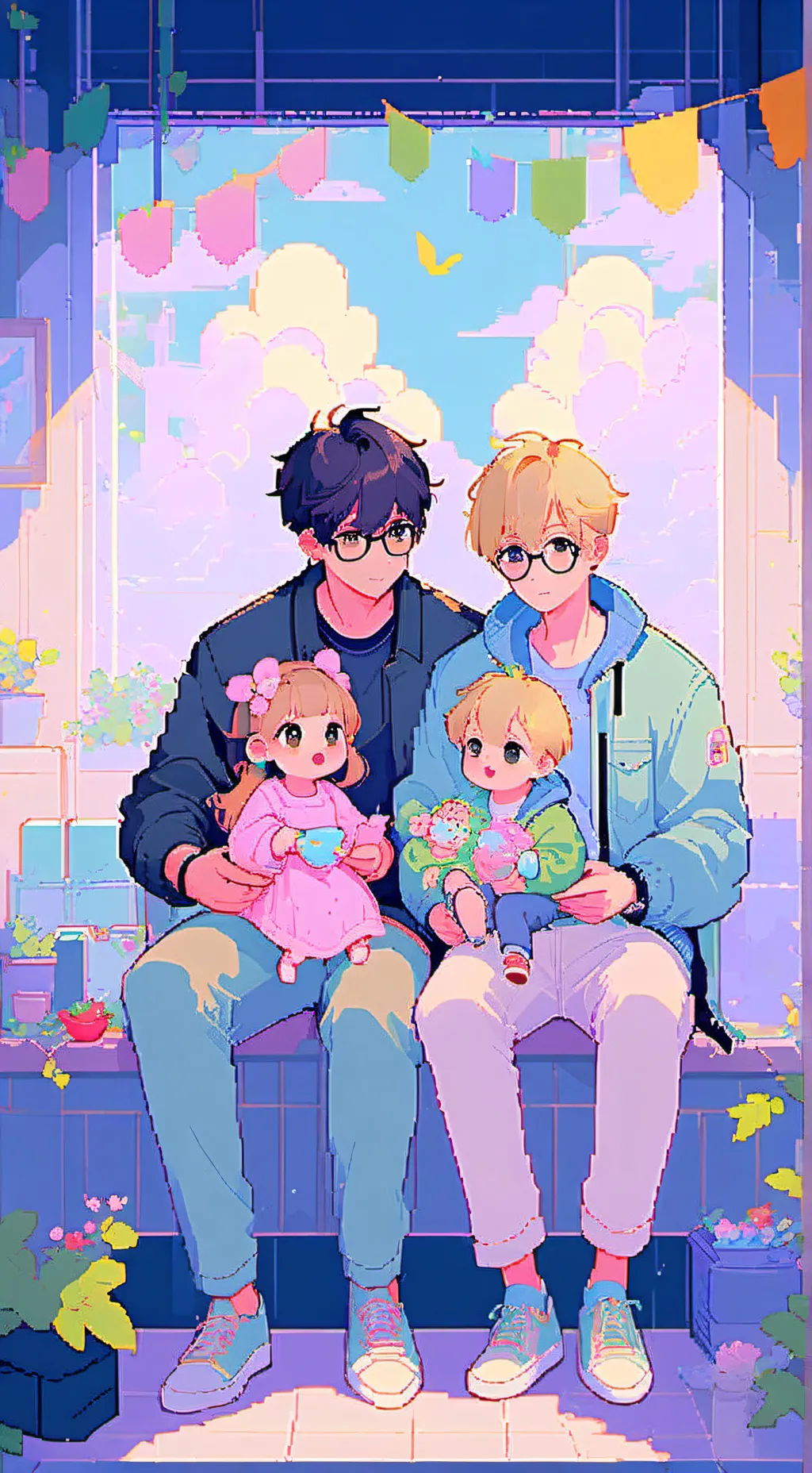 ai character: Angel's family! ❤️ background