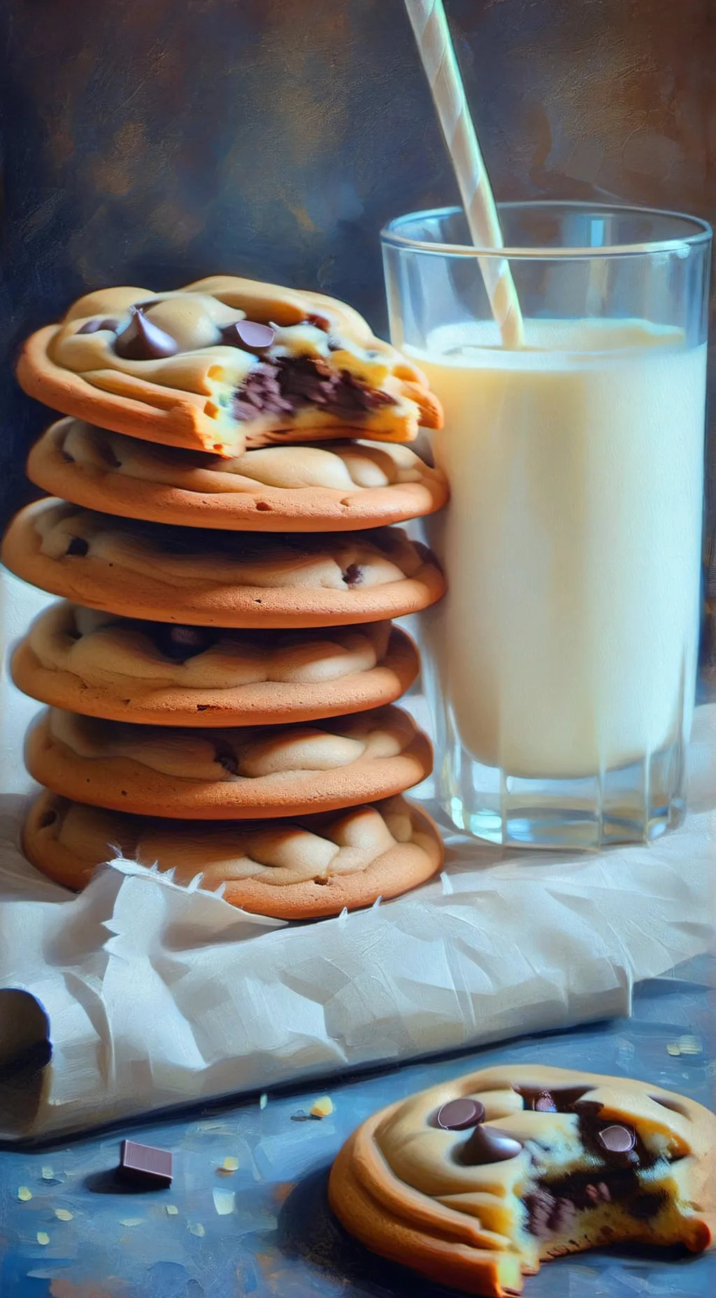 ai character: Cookie and Milk  background