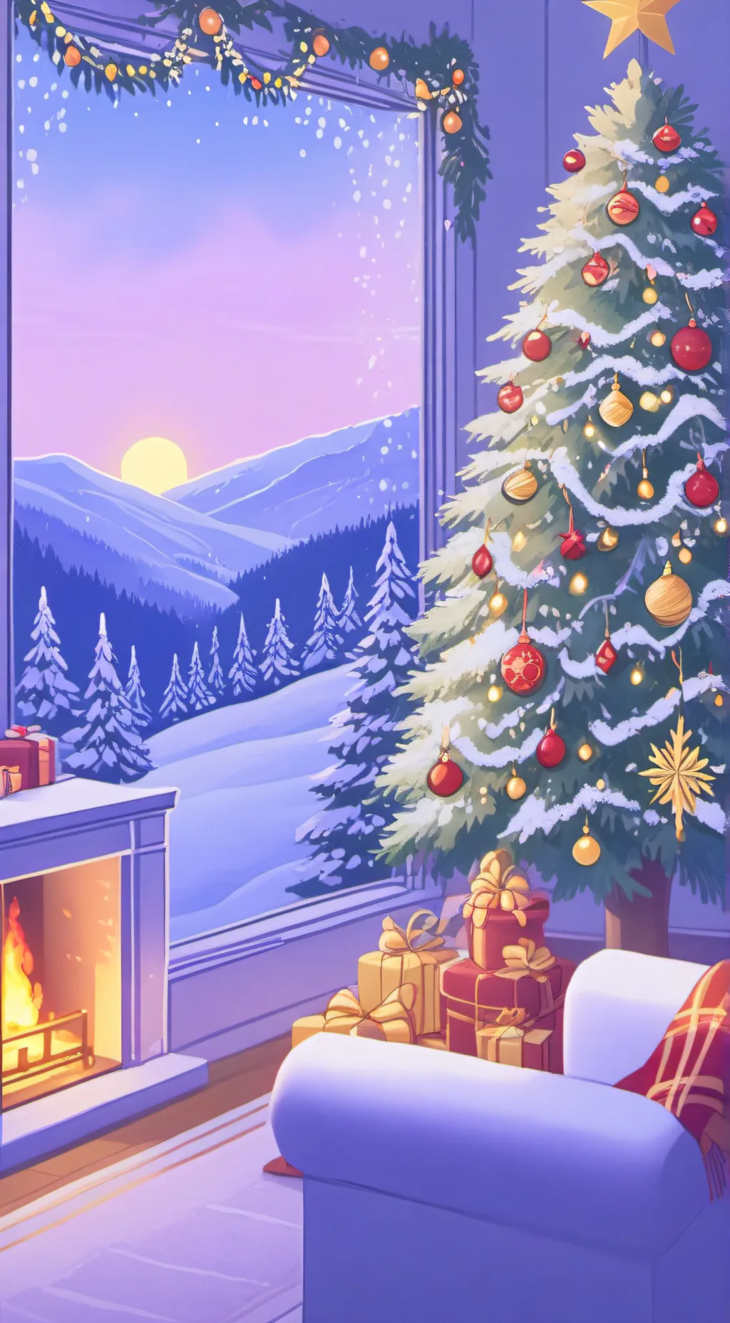 ai character: MERRY CHRISTMAS!!! background