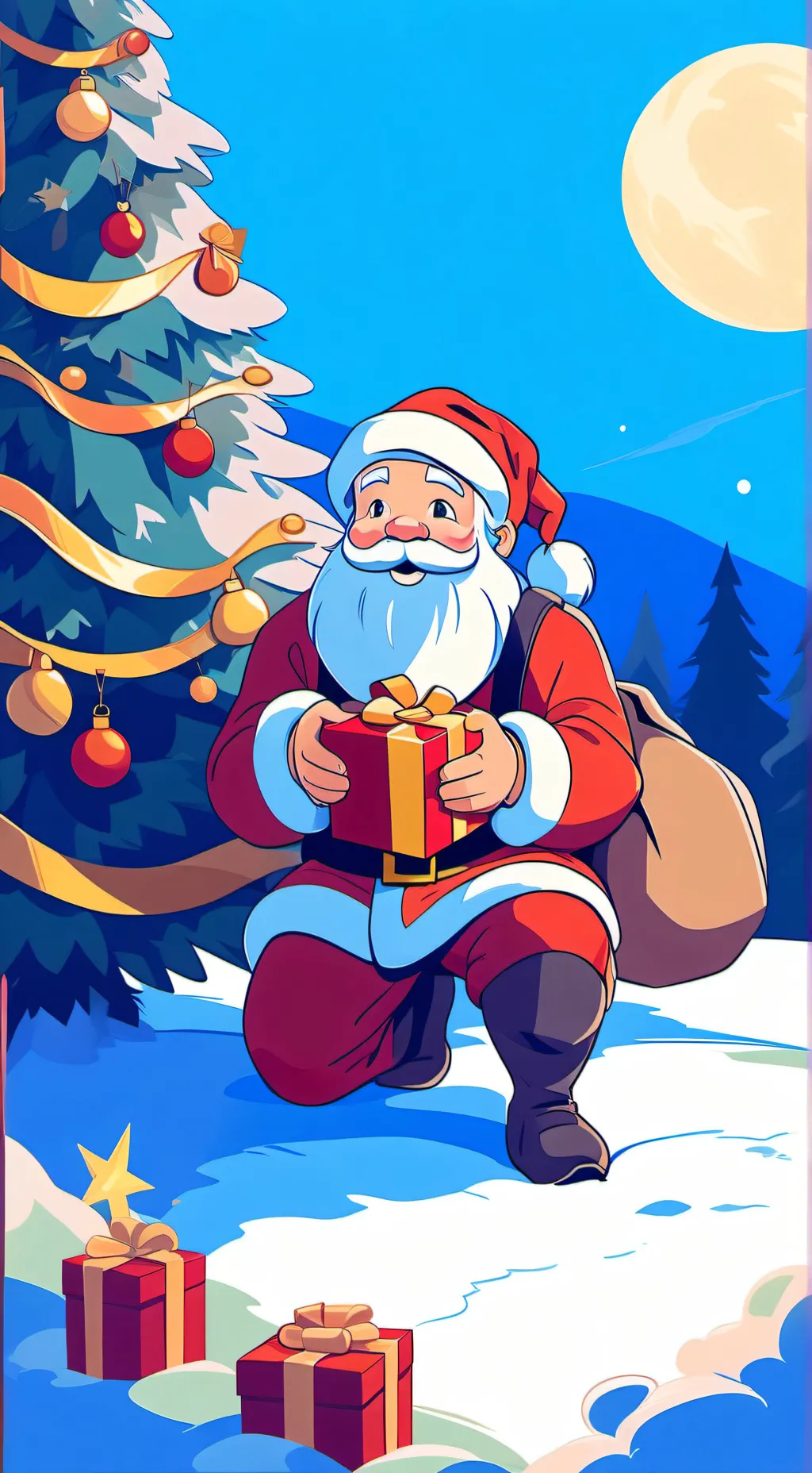 ai character: Santa background