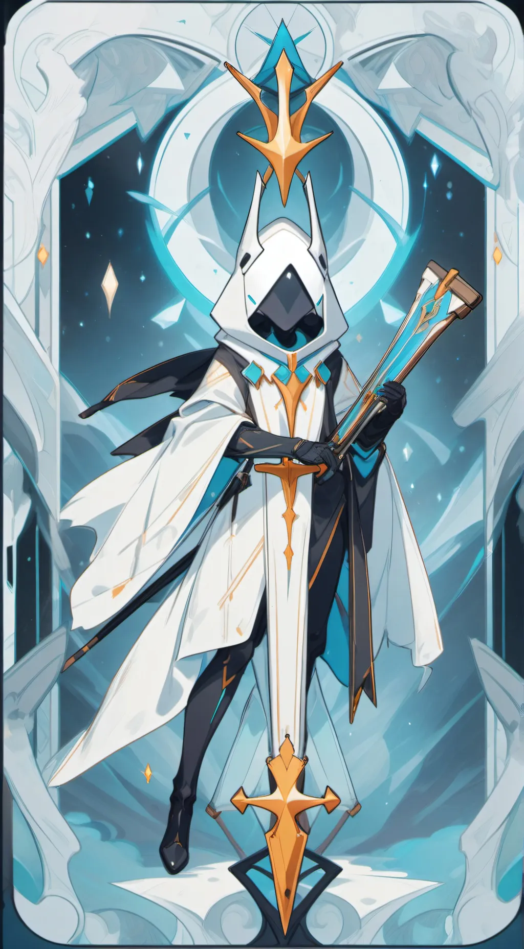 ai character: excaliburXmagXvolt background