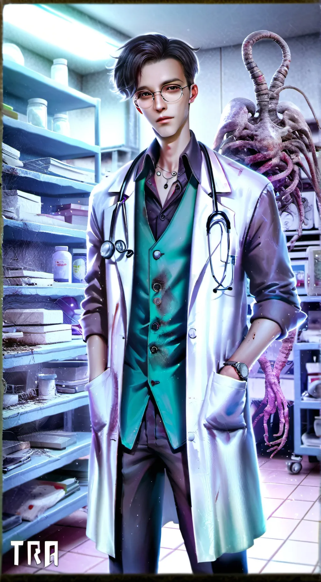 ai character: weird docter background