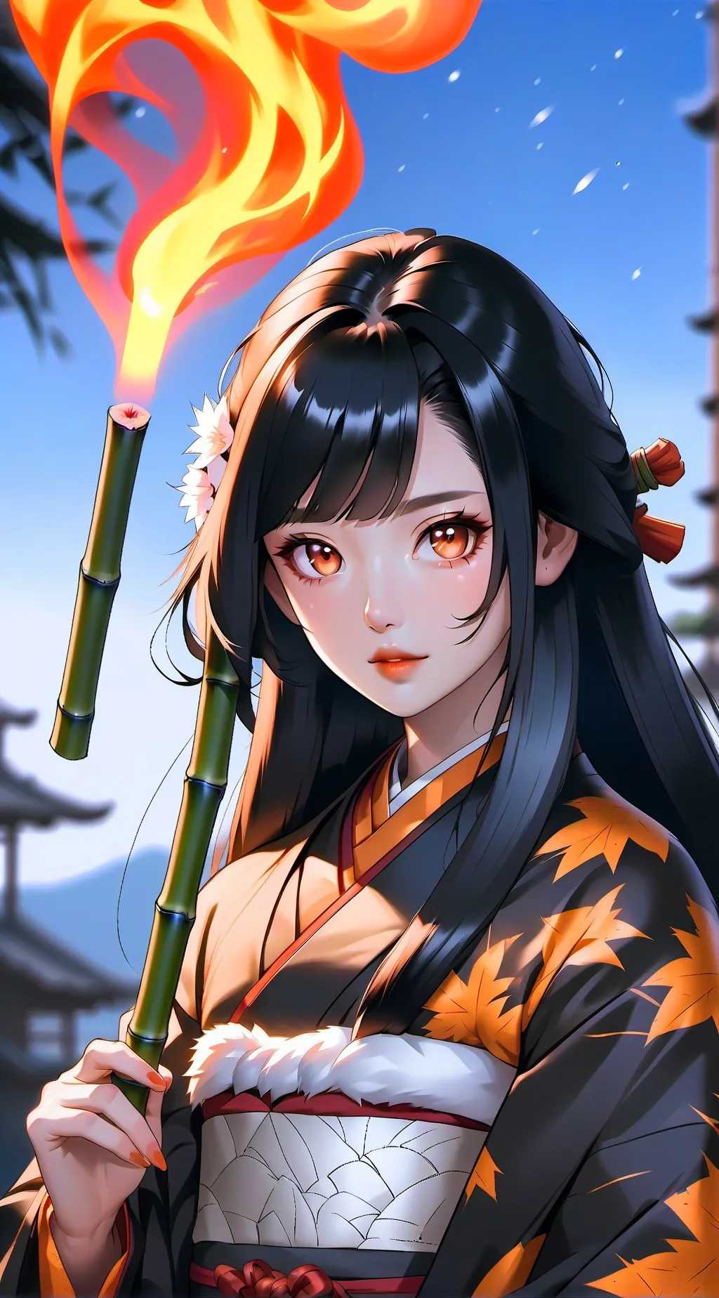 ai character: Mha meets nezuko background