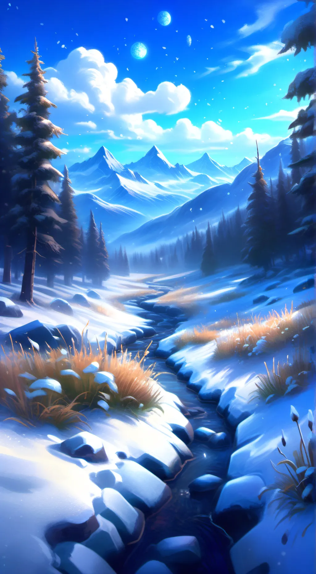 ai character: Forsaken snow in background