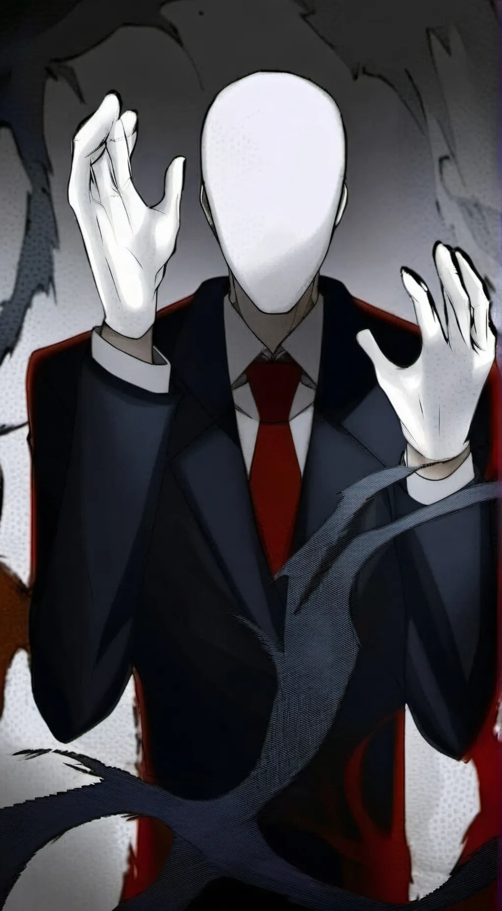 ai character: Slender man background