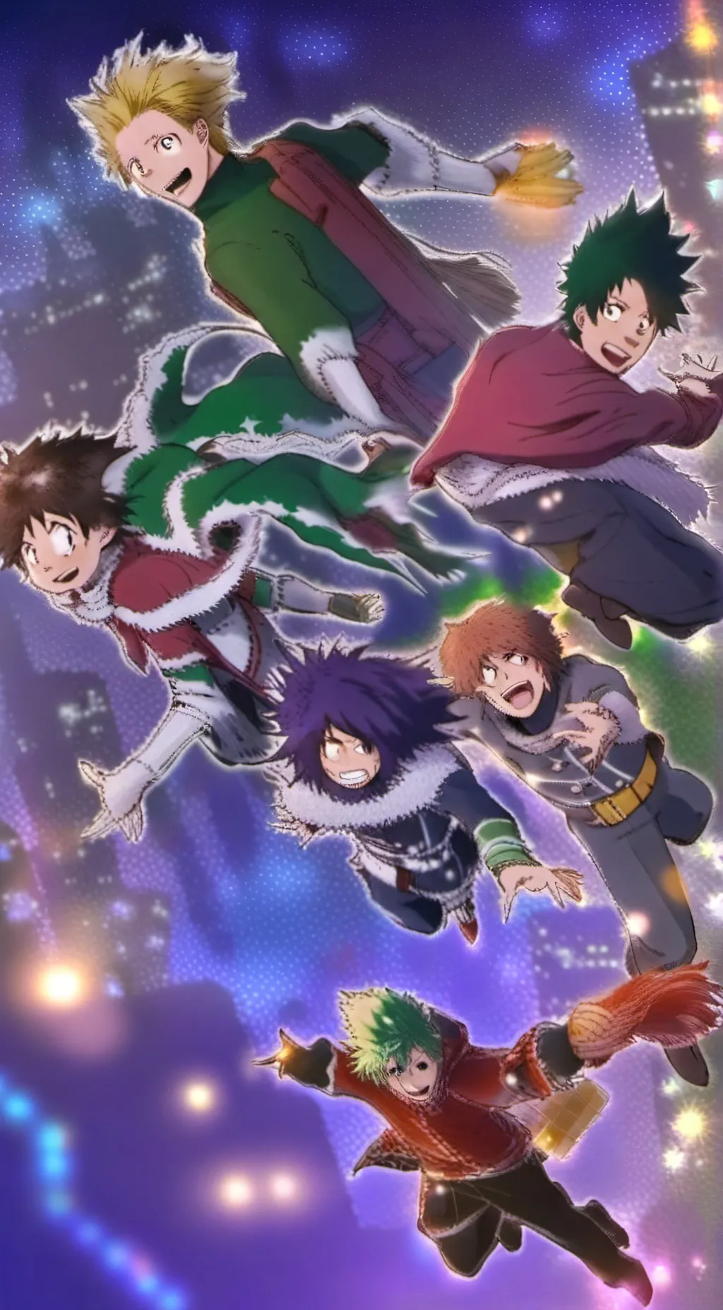 ai character: MHA Santa dayee background