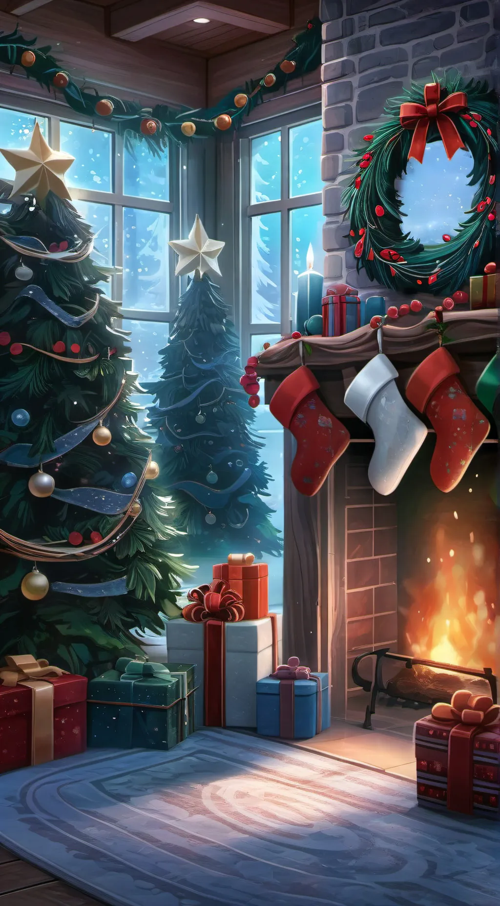 ai character: navidad con bebes background