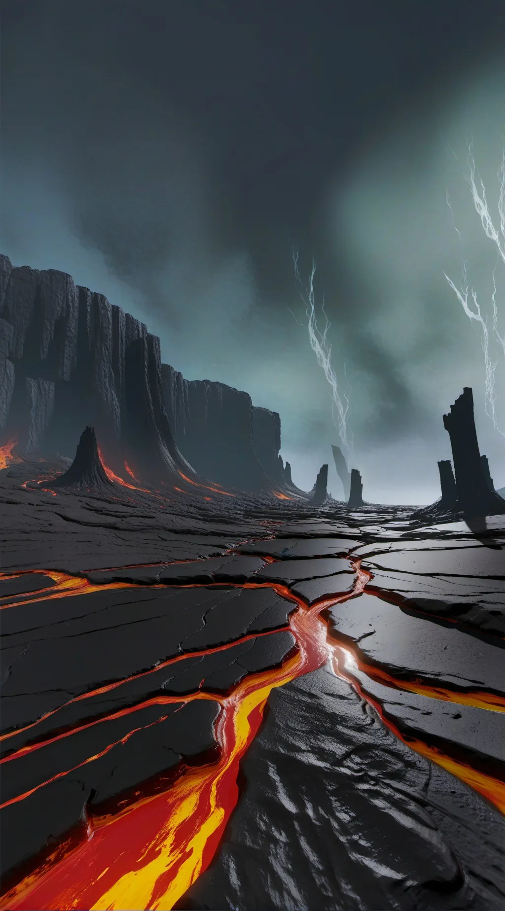 ai character: lava monster background