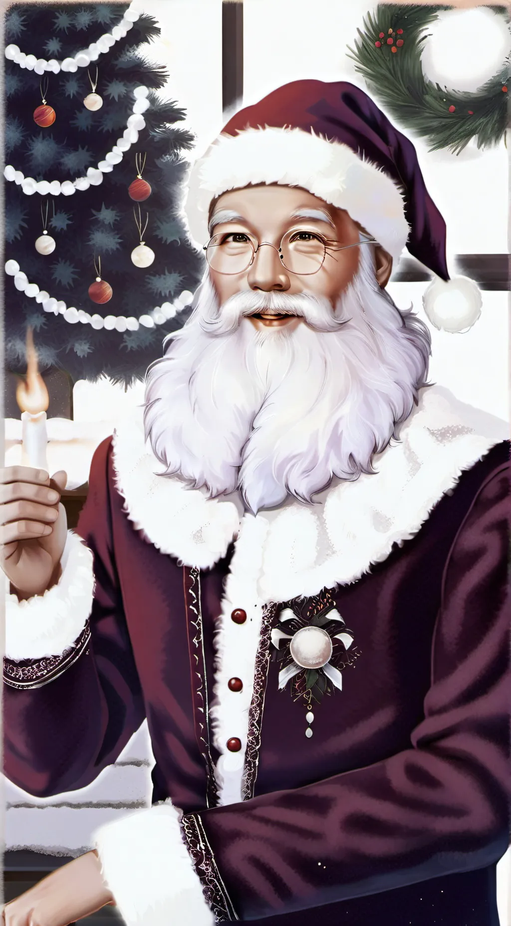 ai character: kpdh meets santa background