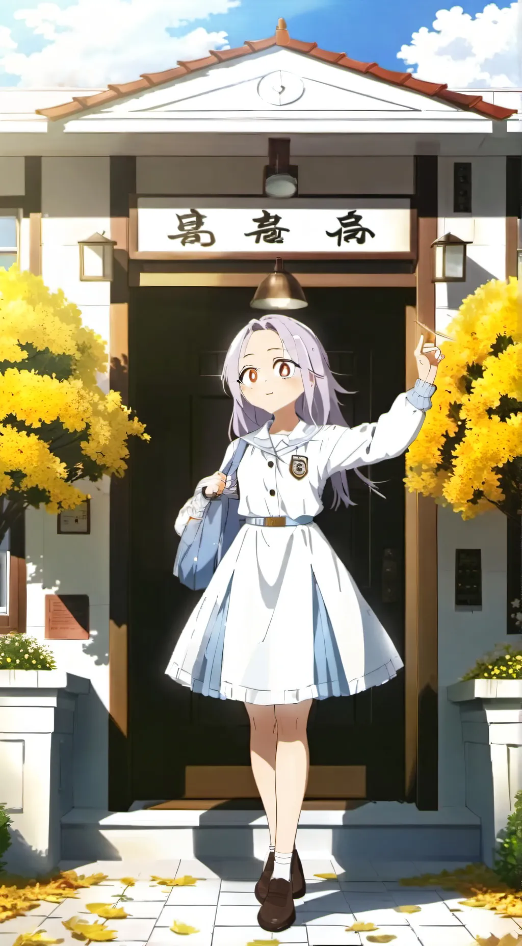 ai character: Mha school lock… background