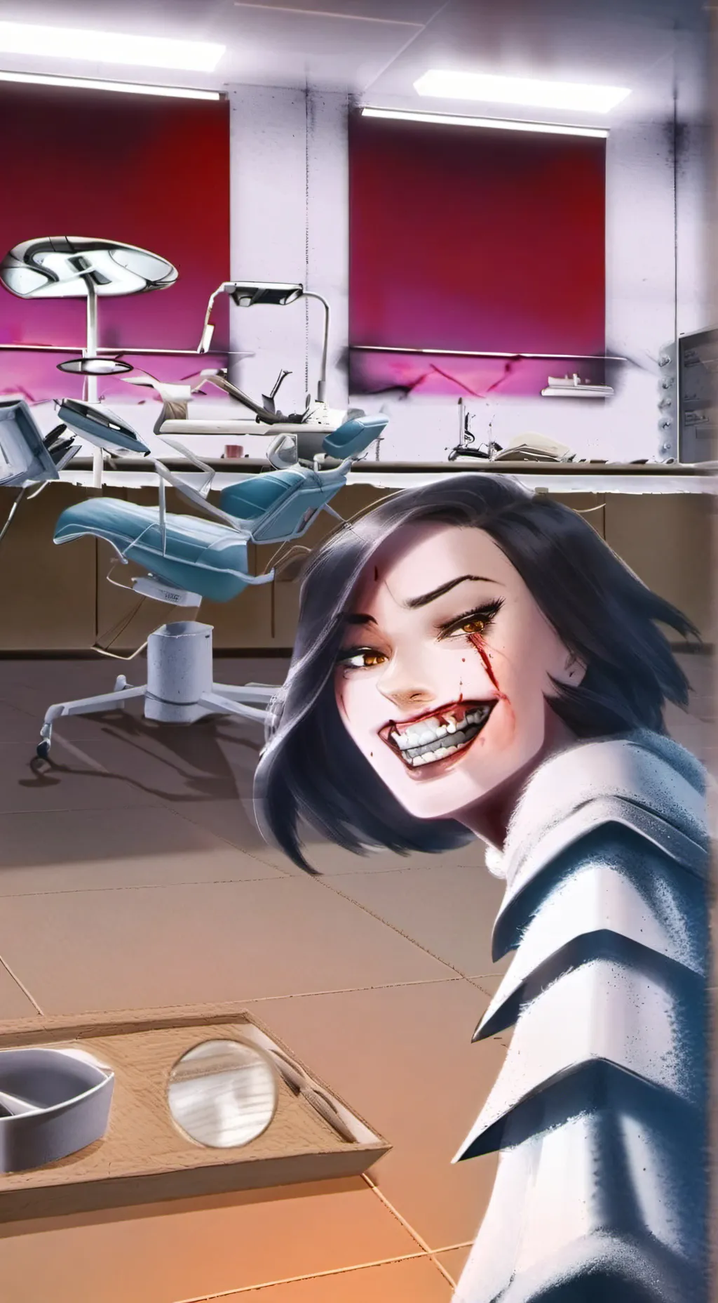 ai character: Evil bad dentist 2 background