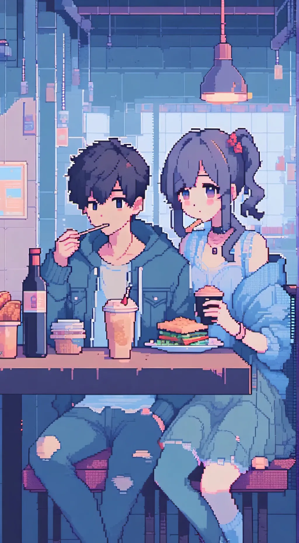 ai character: Girl boy background