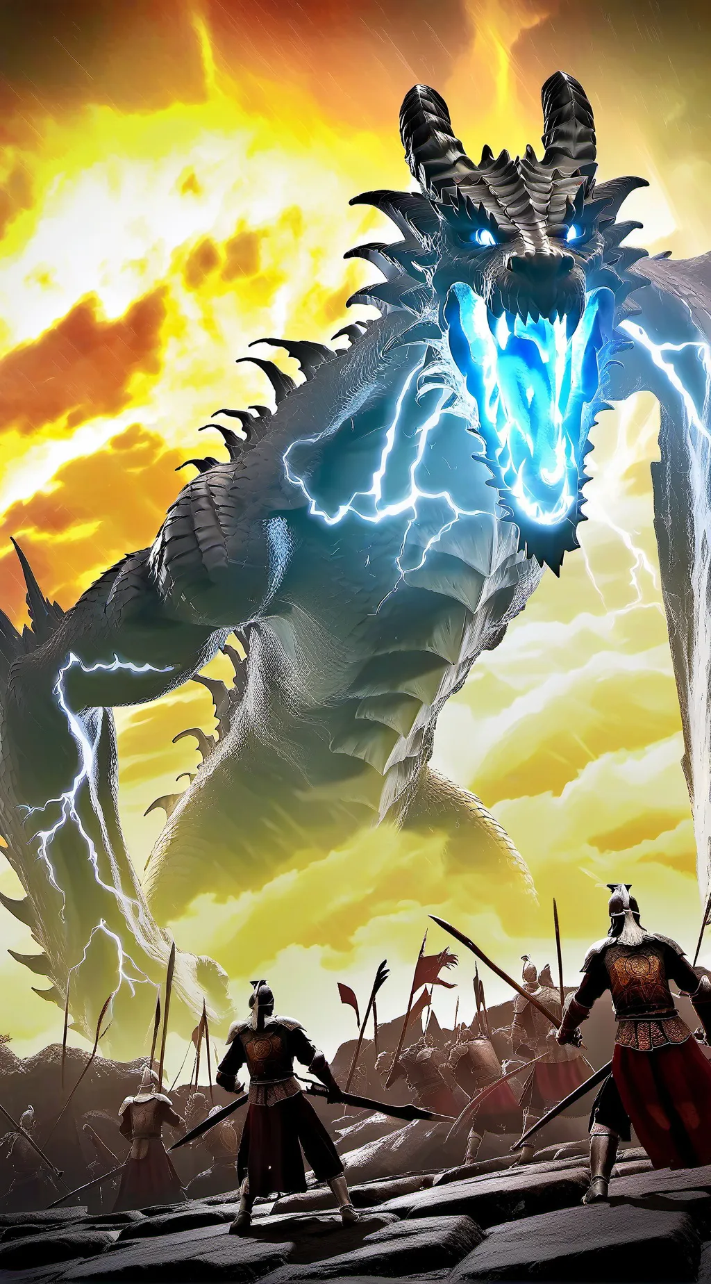 ai character: thunder dragon  background