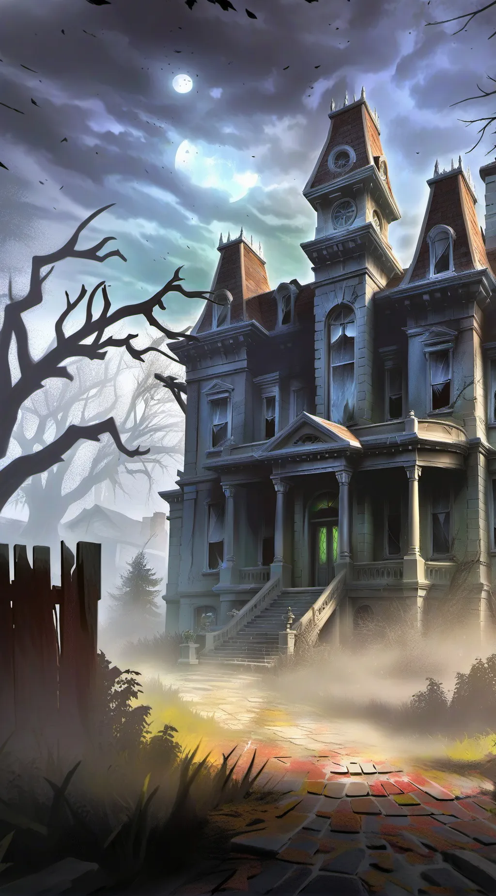 ai character: CH Haunted Mansion background