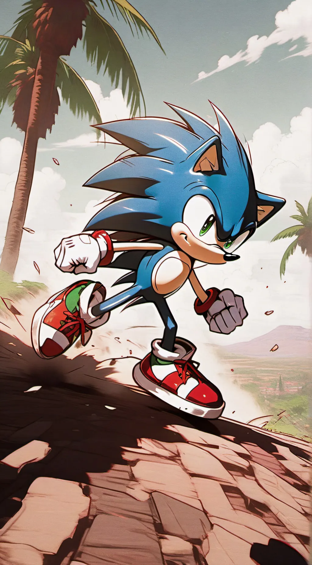 ai character: sonic and your Amy background