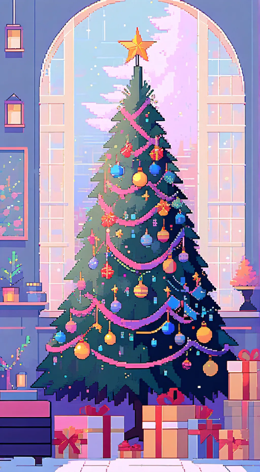 ai character: MHA Christmas! background