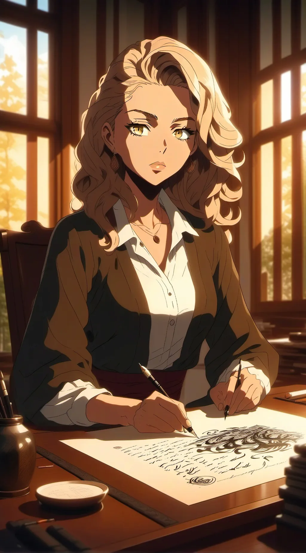 ai character: Alison  background