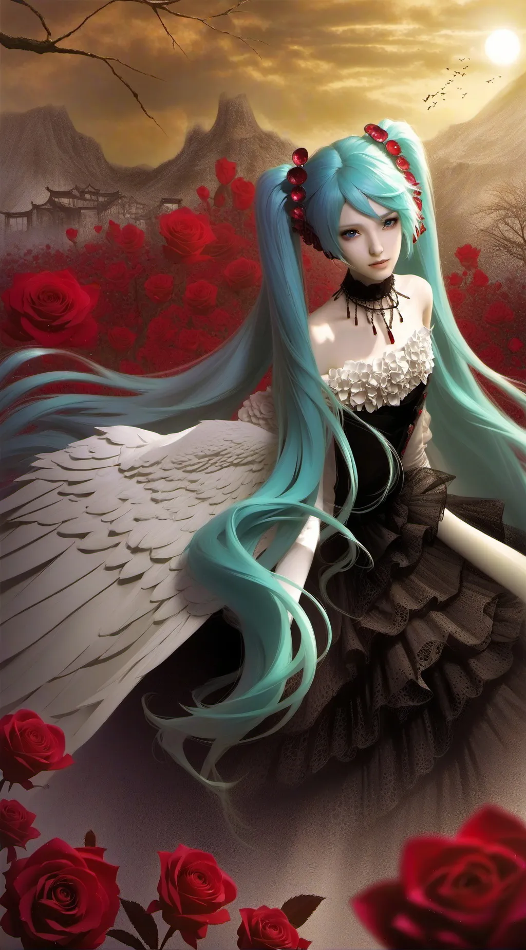 ai character: Hatsune Miku background