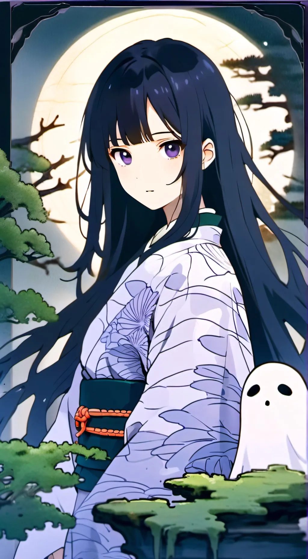 ai character: ghost demon slayer background