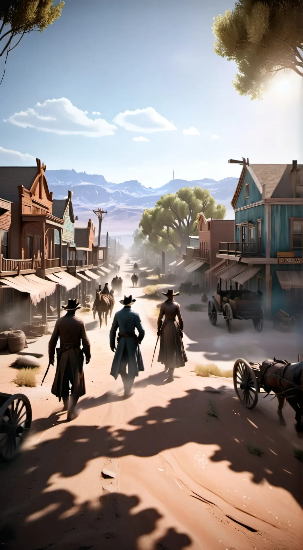 ai character: Cowboy Story background