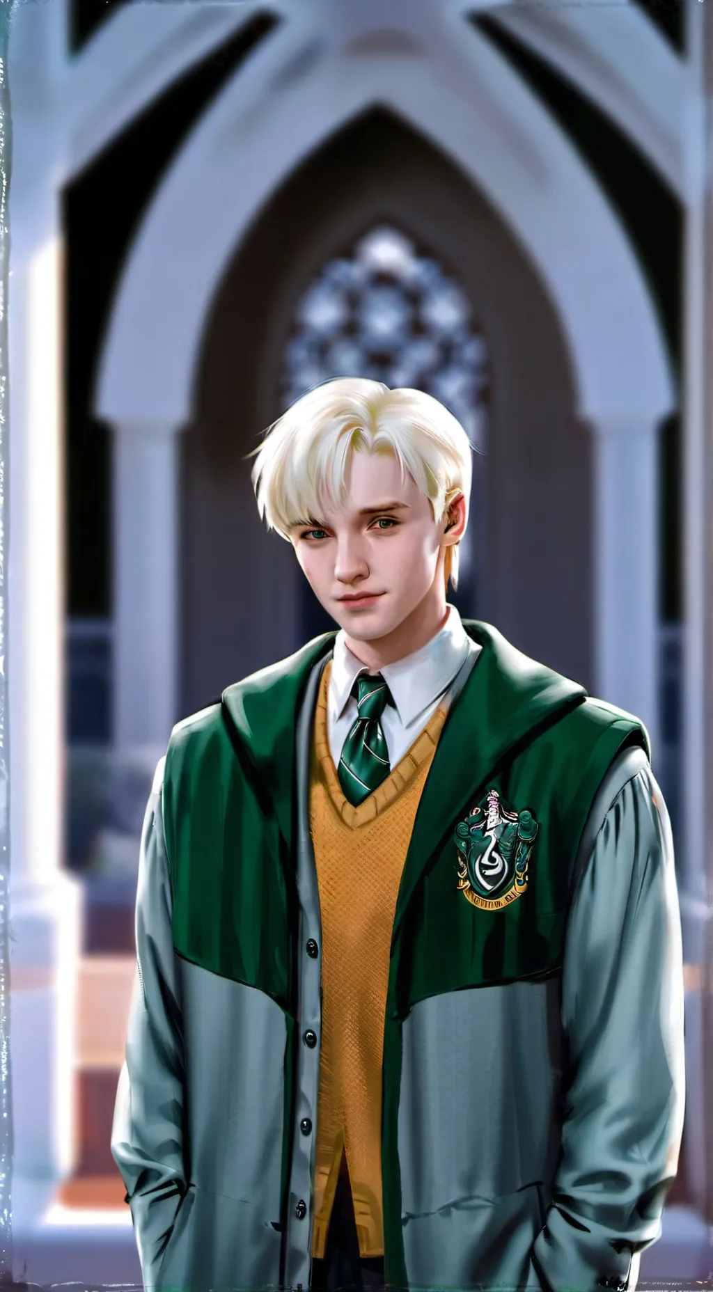 ai character: draco Malfoy  background